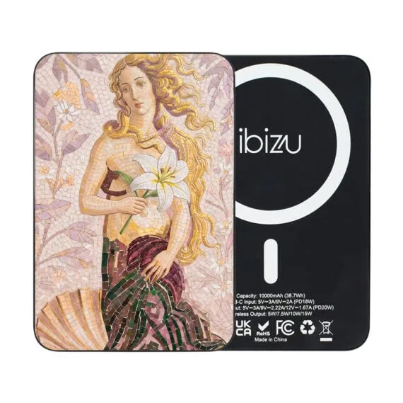 Powerbank IBIZU MagPower 10k do iPhone z MagSafe, solidny, aluminiowy, 10 000 mAh, Narodziny Wenus (3)
