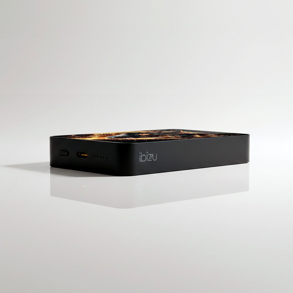 Powerbank IBIZU MagPower 10k do iPhone z MagSafe, solidny, aluminiowy, 10 000 mAh, Ognisty Wilk (6)