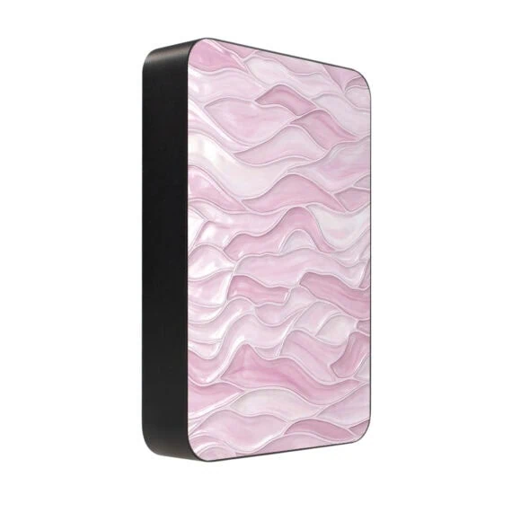 Powerbank IBIZU MagPower 10k do iPhone z MagSafe, solidny, aluminiowy, 10 000 mAh, Różowe Fale (1)