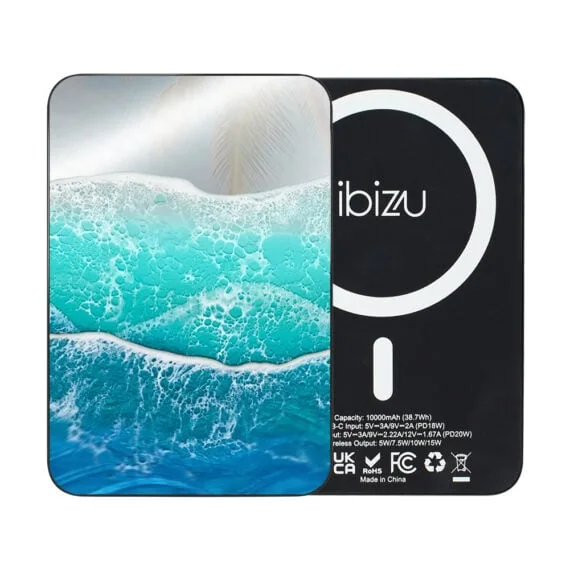 Powerbank IBIZU MagPower 10k do iPhone z MagSafe, solidny, aluminiowy, 10 000 mAh, Szafirowy Ocean (3)