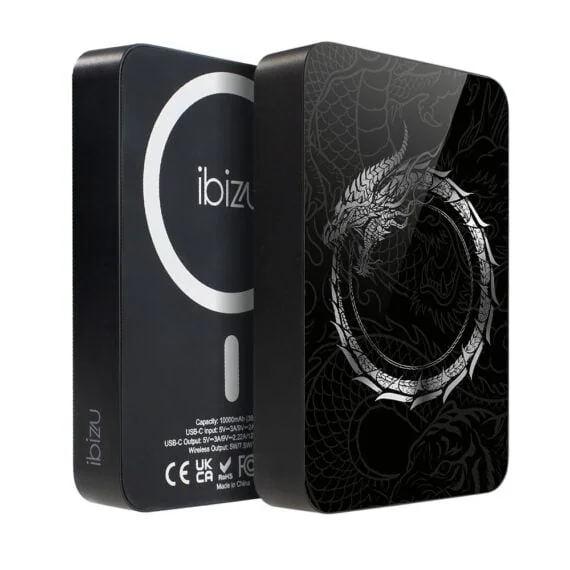 Powerbank IBIZU MagPower 10k do iPhone z MagSafe, solidny, aluminiowy, 10 000 mAh, Uroboros - smoczy krąg (2)