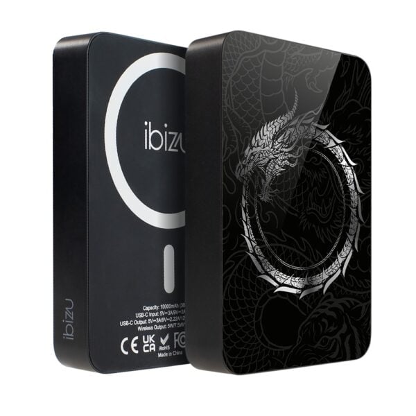 Powerbank IBIZU MagPower 10k do iPhone z MagSafe, solidny, aluminiowy, 10 000 mAh, Uroboros – smoczy krąg (2)