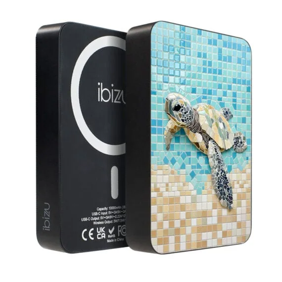 Powerbank IBIZU MagPower 10k do iPhone z MagSafe, solidny, aluminiowy, 10 000 mAh, Żółw Caretta (2)