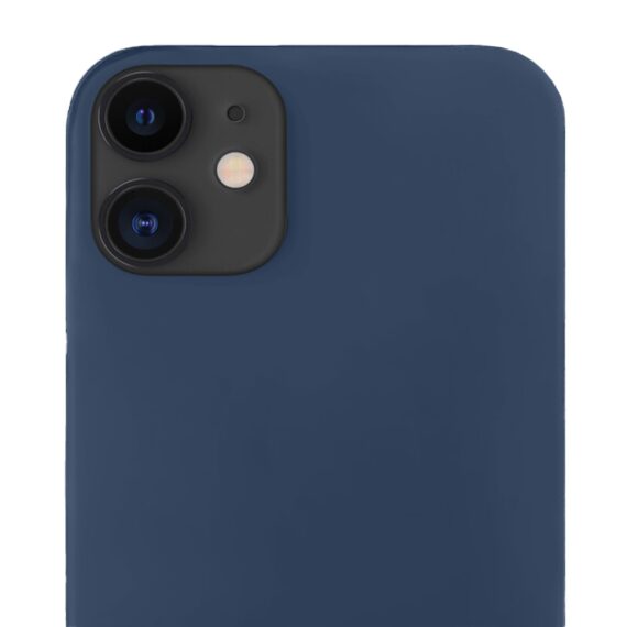 Etui do iPhone 11 silikonowe z mikrofibrą soft touch, granatowe, nowe (3)