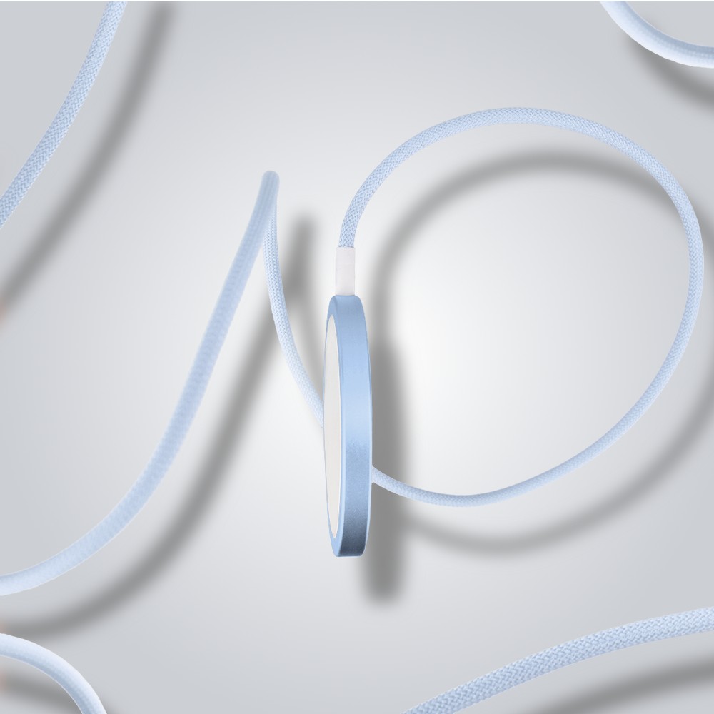 Ładowarka magnetyczna do MagSafe iPhone indukcyjna Qi 15W, niebieska3