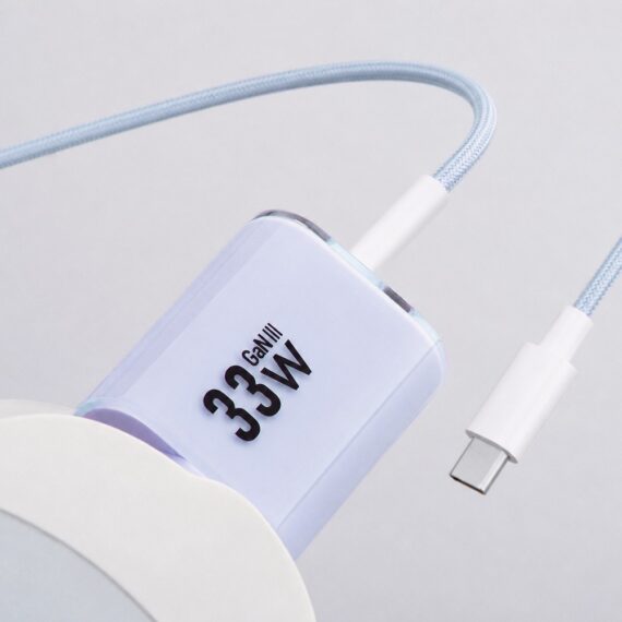 Niebieski zestaw ładowarka magnetyczna do MagSafe z ładowarką sieciową do szybkiego ładowania3