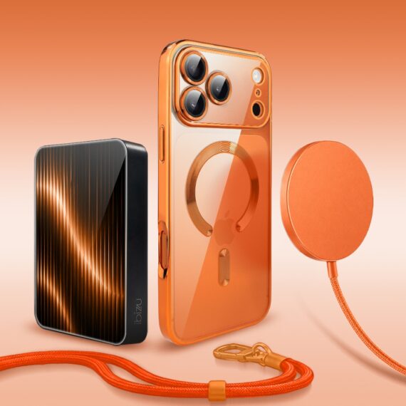Perfect Match do iPhone 17 Pro Max - zestaw MagSafe Luxury Protect + akcesoria, pomarańczowy ( (5)