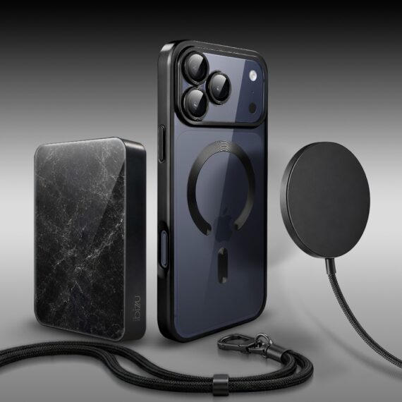 Perfect Match do iPhone 17 Pro Max - zestaw MagSafe Luxury Titanium Finish + akcesoria, czarny (2)