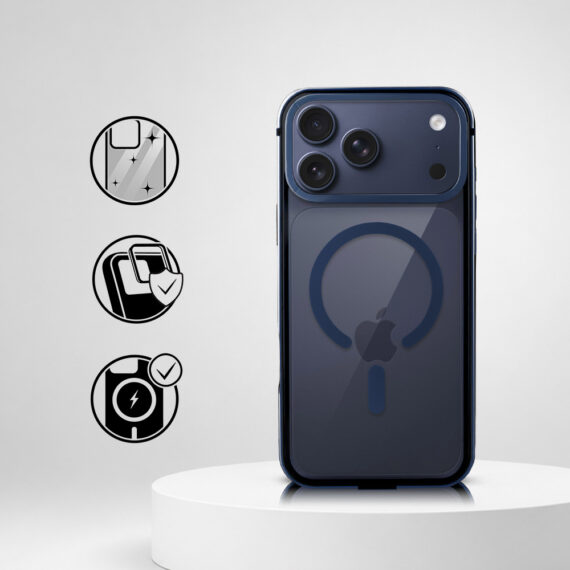 Perfect Match do iPhone 17 Pro Max - zestaw Metal Defender + akcesoria, granatowy (3)