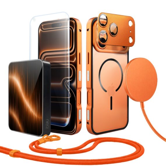 Perfect Match do iPhone 17 Pro Max - zestaw Metal Defender + akcesoria, pomarańczowy (2)