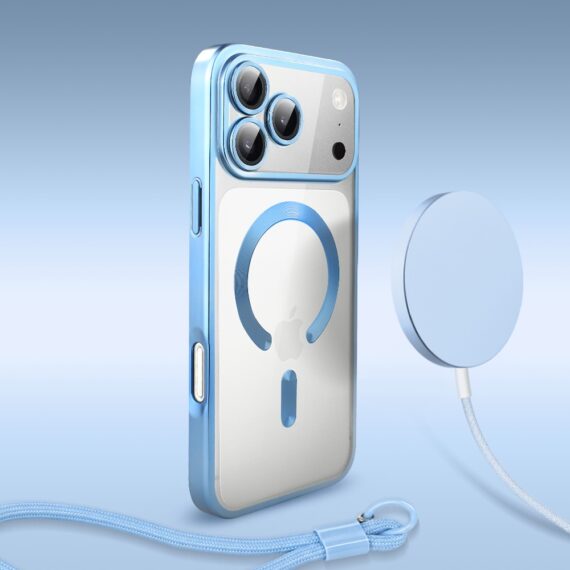 Perfect Match do iPhone 17 Pro - zestaw MagSafe Luxury Titanium Finish + akcesoria, niebieski (4)