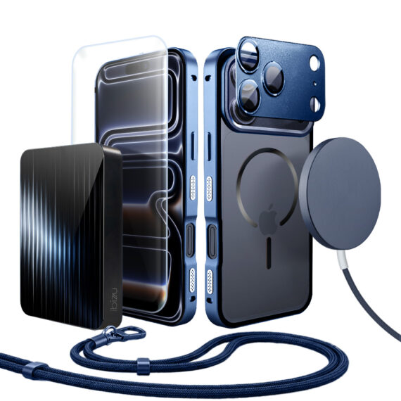 Perfect Match do iPhone 17 Pro - zestaw Metal Defender + akcesoria, granatowy (2)