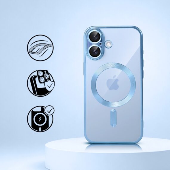 Perfect Match do iPhone 17 - zestaw MagSafe Luxury Titanium Finish + akcesoria, niebieski (1)
