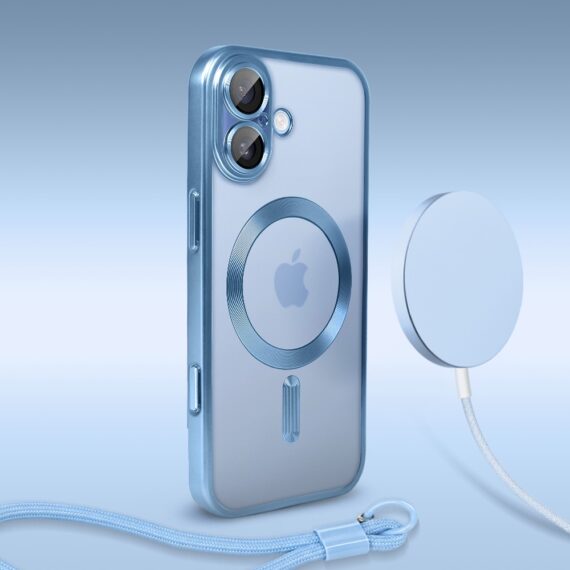 Perfect Match do iPhone 17 - zestaw MagSafe Luxury Titanium Finish + akcesoria, niebieski (4)