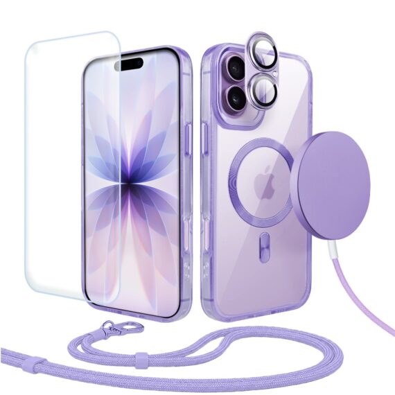 Perfect Match do iPhone 17 - zestaw Super Hybrid + akcesoria, fioletowy2