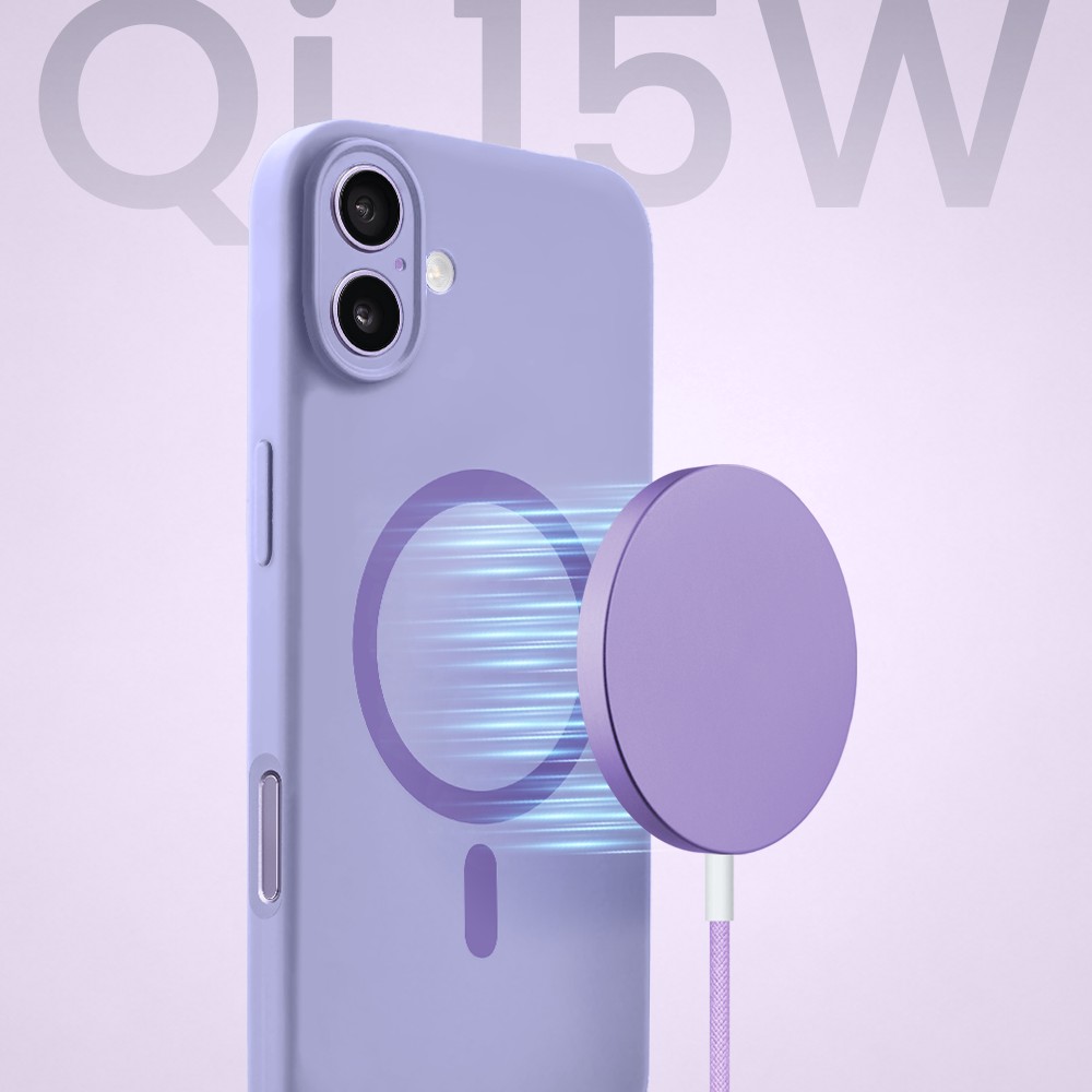 Perfect Match do iPhone 17 - zestaw silikonowe z MagSafe + akcesoria, fioletowy3