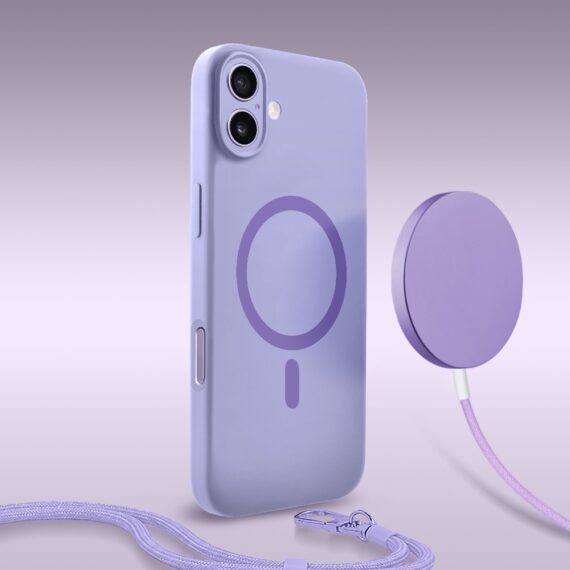 Perfect Match do iPhone 17 - zestaw silikonowe z MagSafe + akcesoria, fioletowy5