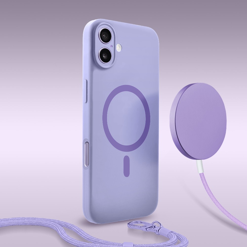 Perfect Match do iPhone 17 - zestaw silikonowe z MagSafe + akcesoria, fioletowy5