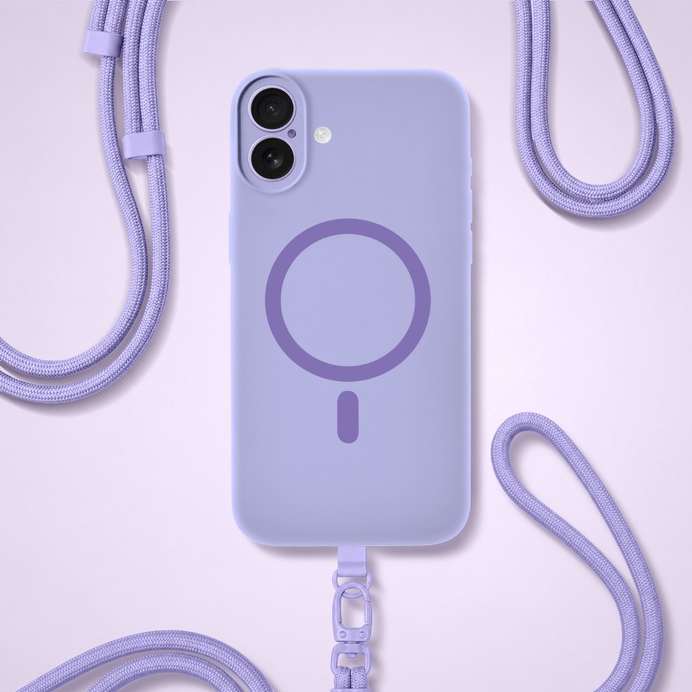 Perfect Match do iPhone 17 - zestaw silikonowe z MagSafe + akcesoria, fioletowy6