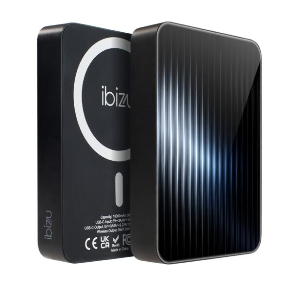 Powerbank IBIZU MagPower 10k do iPhone z MagSafe, solidny, aluminiowy, 10 000 mAh, Niebieska Aurora (2)
