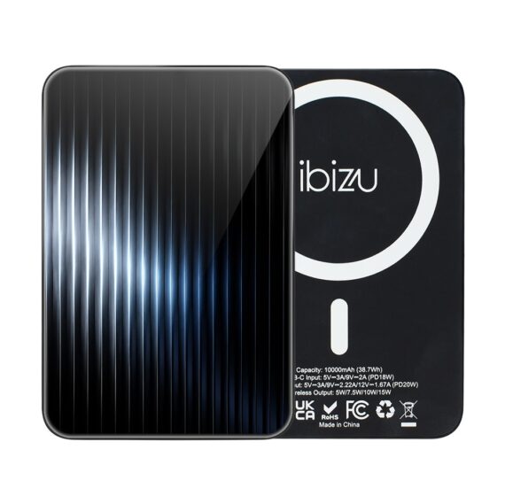 Powerbank IBIZU MagPower 10k do iPhone z MagSafe, solidny, aluminiowy, 10 000 mAh, Niebieska Aurora (3)