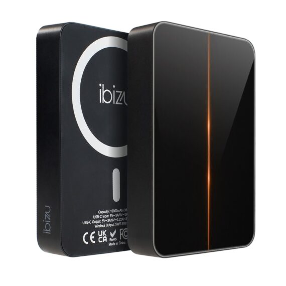 Powerbank IBIZU MagPower 10k do iPhone z MagSafe, solidny, aluminiowy, 10 000 mAh, Ognisty promień (1)