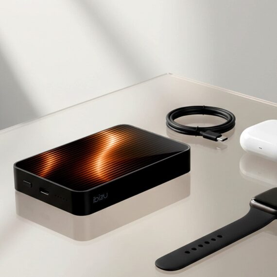 Powerbank IBIZU MagPower 10k do iPhone z MagSafe, solidny, aluminiowy, 10 000 mAh, Pomarańczowe Inferno (3)