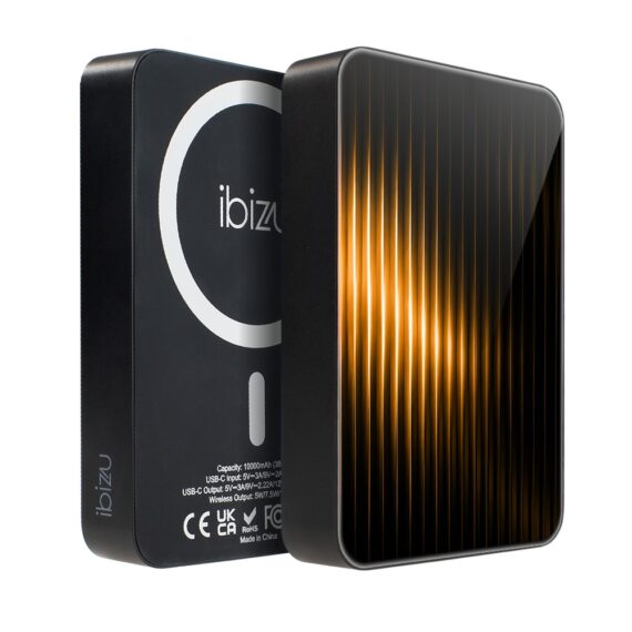 Powerbank IBIZU MagPower 10k do iPhone z MagSafe, solidny, aluminiowy, 10 000 mAh, Pomarańczowy blask (9)