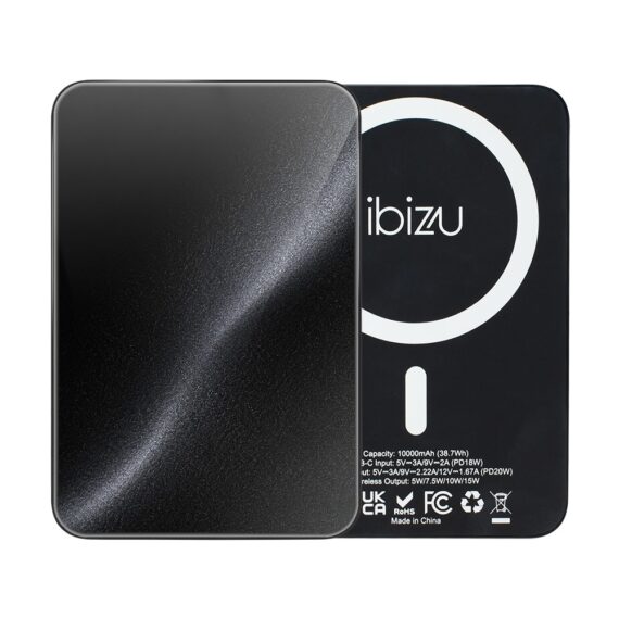 Powerbank IBIZU MagPower 10k do iPhone z MagSafe, solidny, aluminiowy, 10 000 mAh, Stealth (2)