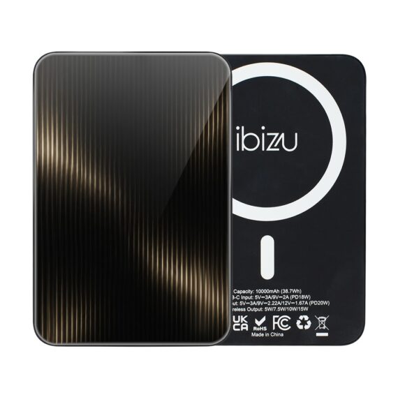 Powerbank IBIZU MagPower 10k do iPhone z MagSafe, solidny, aluminiowy, 10 000 mAh, Złocisty ember (2)
