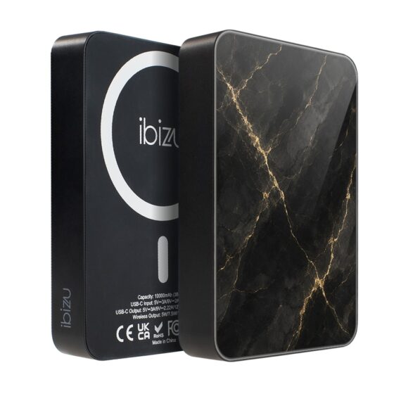 Powerbank IBIZU MagPower 10k do iPhone z MagSafe, solidny, aluminiowy, 10 000 mAh, Złoty marmur (7)