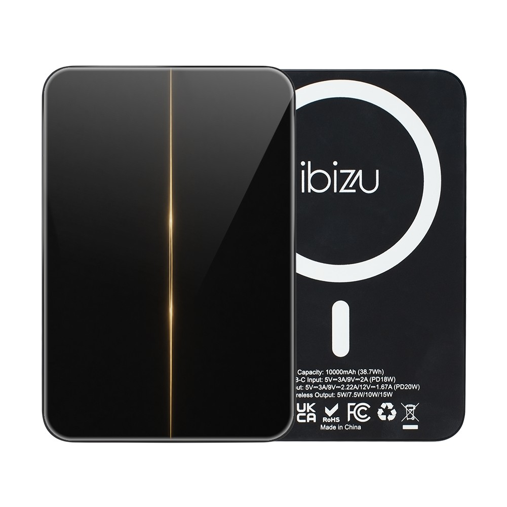 Powerbank IBIZU MagPower 10k do iPhone z MagSafe, solidny, aluminiowy, 10 000 mAh, Złoty priomień (5)