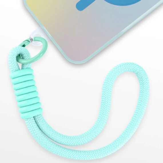 Smyczka, krótki pasek na nadgarstek do telefonu, miętowa4