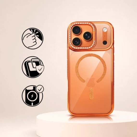 Zestaw do iPhone 17 Pro Max: etui Diadem Glow pomarańczowe + akcesoria do wyboru2