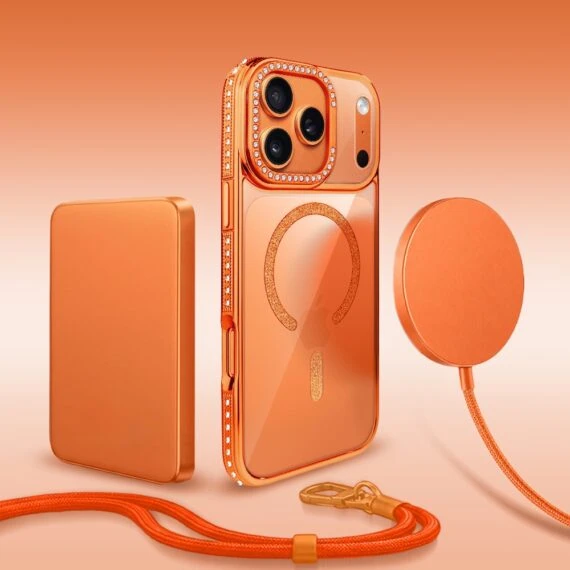 Zestaw do iPhone 17 Pro Max: etui Diadem Glow pomarańczowe + akcesoria do wyboru5