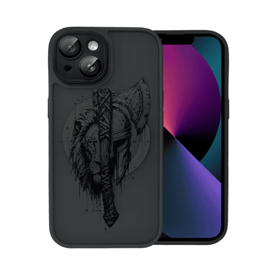 Etui do iPhone 13 Color Flush z MagSafe, z osłoną aparatu, dusza wojownika, czarne (4)