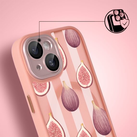 Etui do iPhone 13 Color Flush z MagSafe, z osłoną aparatu, figowa rozkosz, różowe (2)