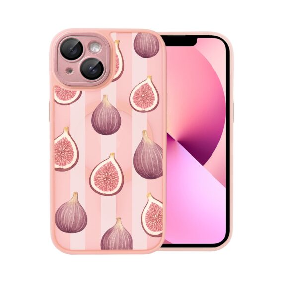 Etui do iPhone 13 Color Flush z MagSafe, z osłoną aparatu, figowa rozkosz, różowe (4)