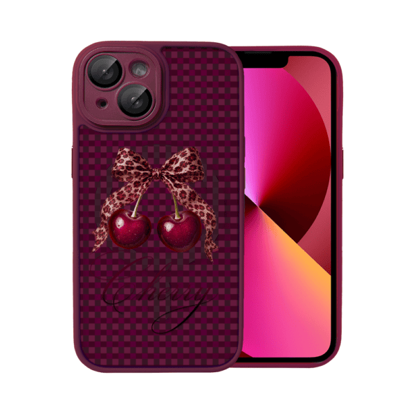 Etui do iPhone 13, Color Flush z Magsafe, z osłoną aparatu, kokieteryjna wiśnia, burgundowe
