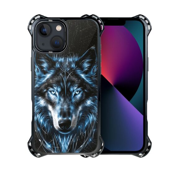 Etui do iPhone 13 IBIZU DropGuard Ultra z MagSafe, Wilki, Lodowy wilk (5)