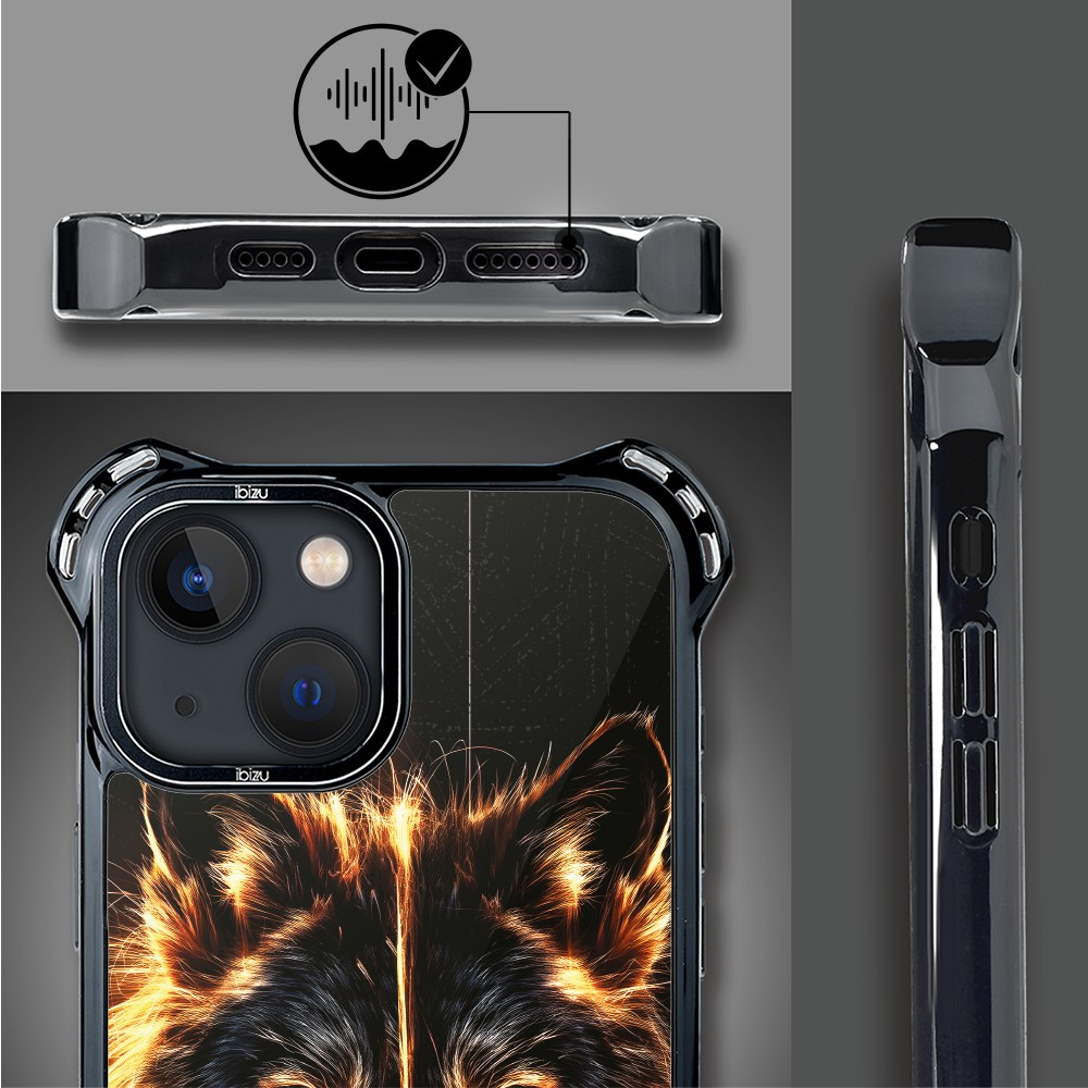 Etui do iPhone 13 IBIZU DropGuard Ultra z MagSafe, Wilki, Ognisty wilk (1)