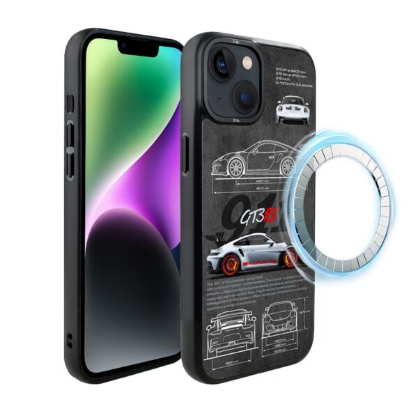 Etui do iPhone 14 IBIZU DropGuard Matt z MagSafe, TechDrive, 911 GT3 RS