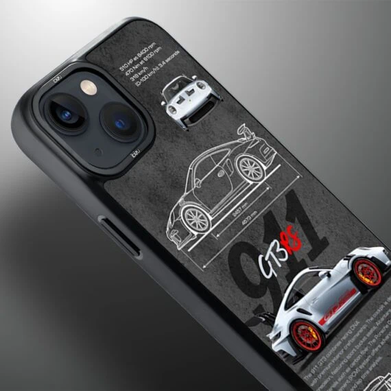 Etui do iPhone 14 IBIZU DropGuard Matt z MagSafe, TechDrive, 911 GT3 RS (8)