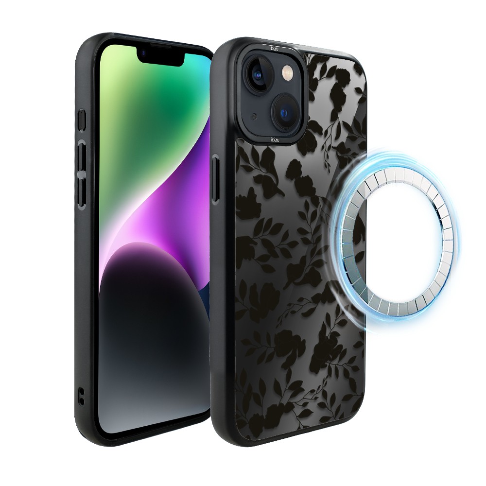 Etui do iPhone 14 Plus IBIZU DropGuard Matt z MagSafe, Midnight, Sen róż (2)