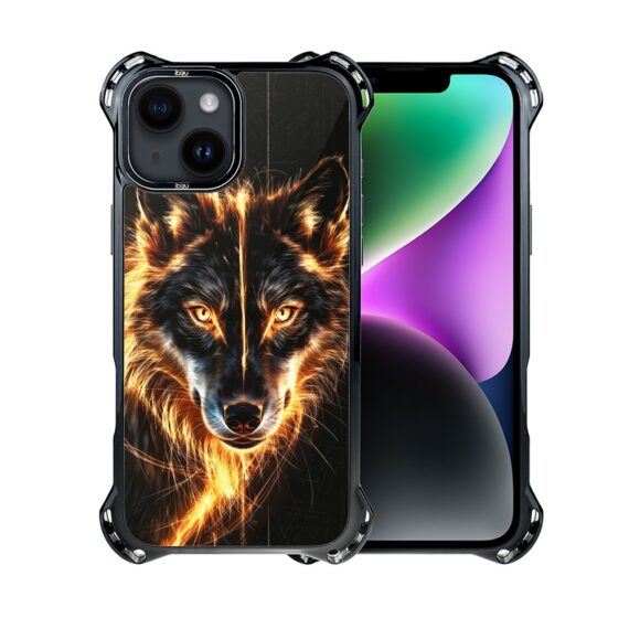 Etui do iPhone 14 Plus IBIZU DropGuard Ultra z MagSafe, Wilki, Ognisty wilk (4)