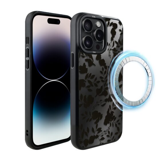 Etui do iPhone 14 Pro Max IBIZU DropGuard Matt z MagSafe, Midnight, Sen róż (3)