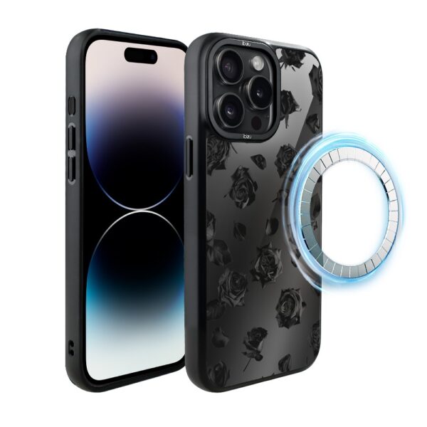Etui do iPhone 14 Pro Max IBIZU DropGuard Matt z MagSafe, Midnight, Sen róż