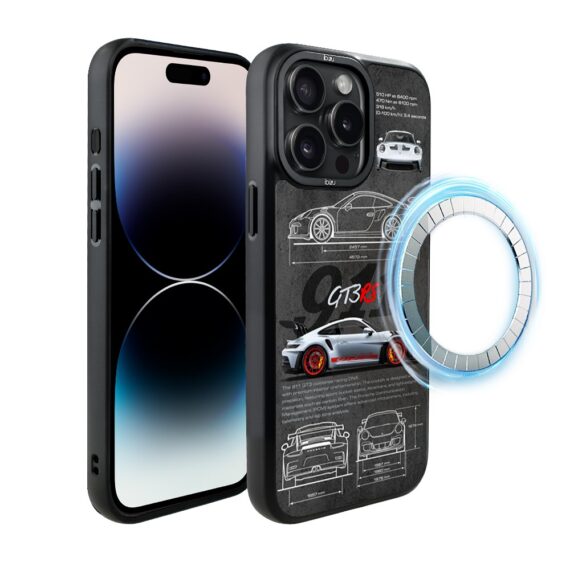 Etui do iPhone 14 Pro Max IBIZU DropGuard Matt z MagSafe, TechDrive, 911 GT3 RS (5)