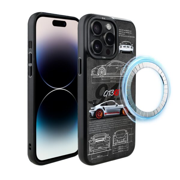 Etui do iPhone 14 Pro Max IBIZU DropGuard Matt z MagSafe, TechDrive, 911 GT3 RS