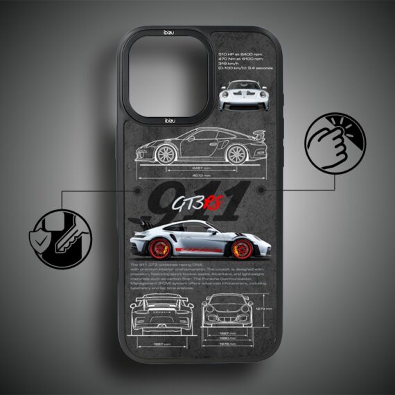Etui do iPhone 14 Pro Max IBIZU DropGuard Matt z MagSafe, TechDrive, 911 GT3 RS (6)